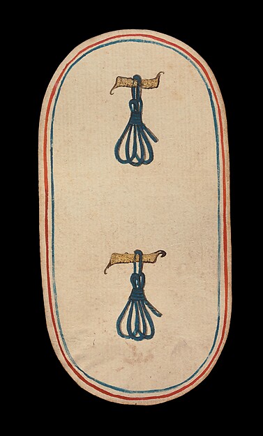 2 of Tethers, from The Cloisters Playing Cards by an unrecorded maker, The Metropolitan Museum of Art