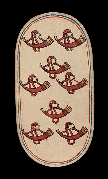 8 of Horns, from The Cloisters Playing Cards by an unrecorded maker, The Metropolitan Museum of Art