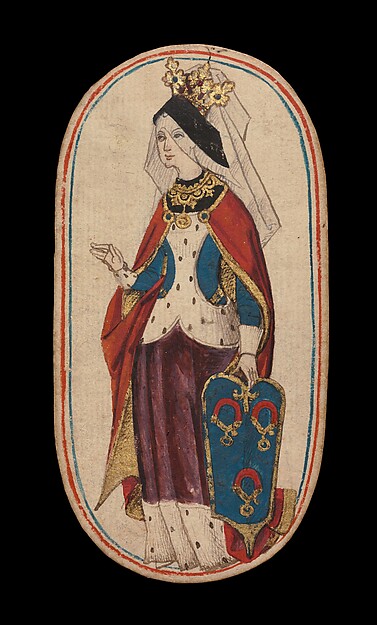 Queen of Collars, from The Cloisters Playing Cards by an unrecorded maker, The Metropolitan Museum of Art