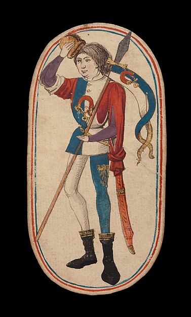 Knave of Collars, from The Cloisters Playing Cards by an unrecorded maker, The Metropolitan Museum of Art