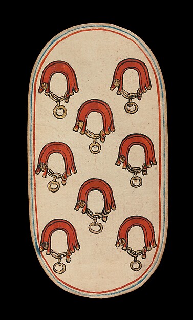 8 of Collars, from The Cloisters Playing Cards by an unrecorded maker, The Metropolitan Museum of Art