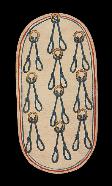10 of Nooses, from The Cloisters Playing Cards by an unrecorded maker, The Metropolitan Museum of Art