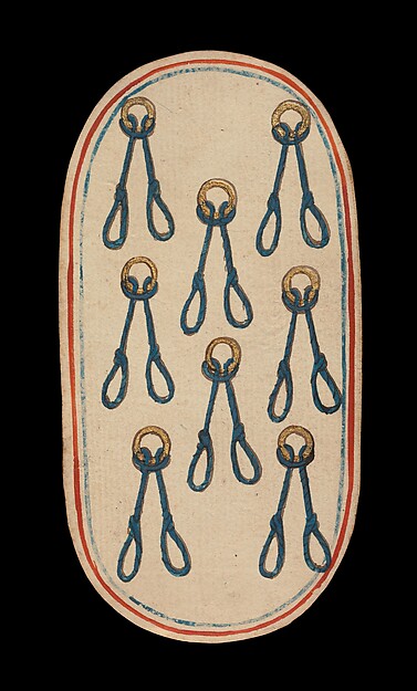 8 of Nooses, from The Cloisters Playing Cards by an unrecorded maker, The Metropolitan Museum of Art