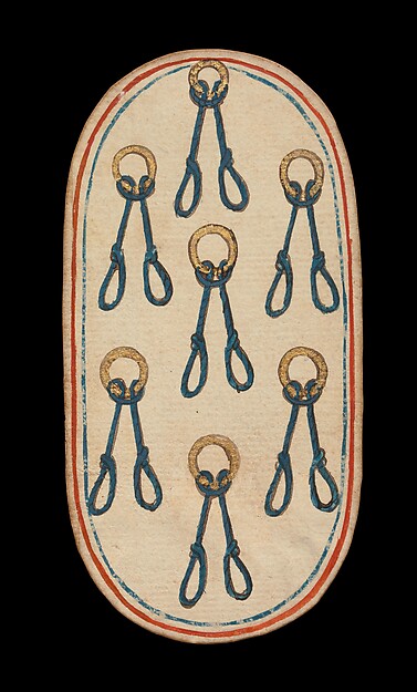7 of Nooses, from The Cloisters Playing Cards by an unrecorded maker, The Metropolitan Museum of Art