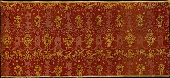 Hanging with a Simulated Silk Textile Pattern, ca. 1475–1520