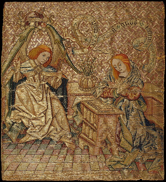 Embroidery with the Annunciation by Anonymous