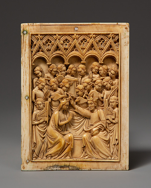 Right Leaf of a Diptych with Coronation of the Virgin by Anonymous
