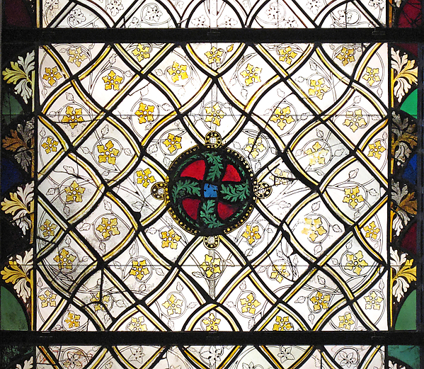Grisaille Panels with Stylized Periwinkle Flowers, ca. 1320–30