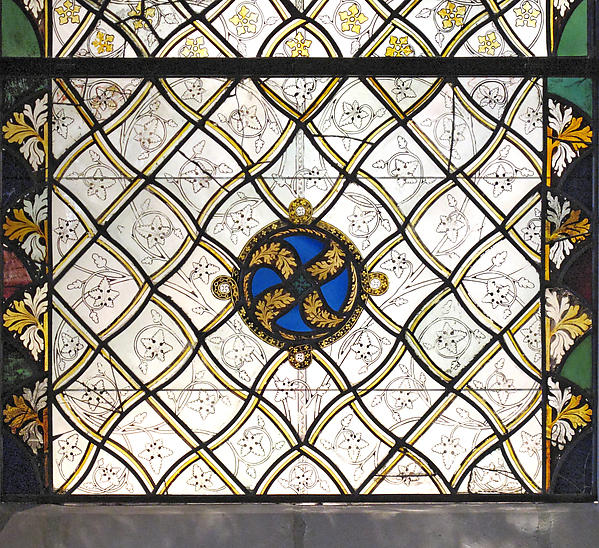 Grisaille Panel with Foliate Pattern, ca. 1320–30