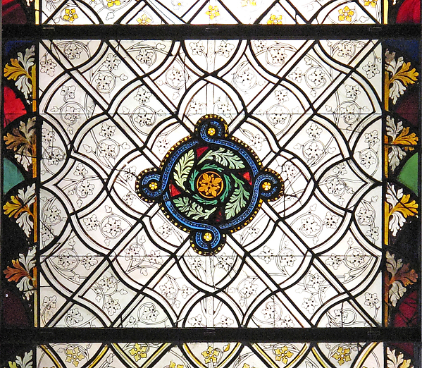 Grisaille Panel with Foliate Pattern, ca. 1320–30