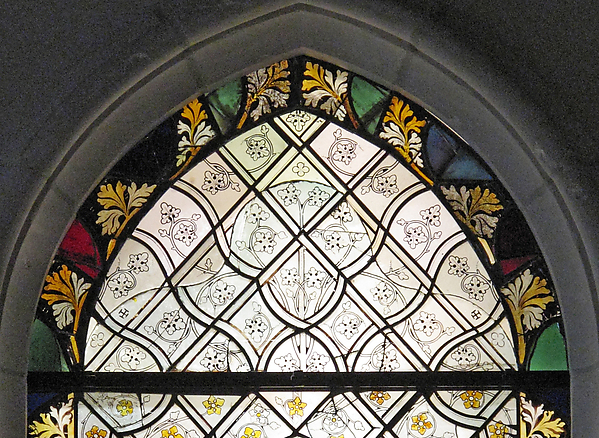 Grisaille Lancet Top with Foliate Pattern, ca. 1320–30
