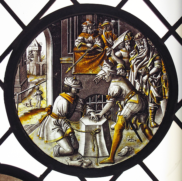 Roundel with Martyrdom of Saint Jacobus Intercisus by an unrecorded maker, The Metropolitan Museum of Art