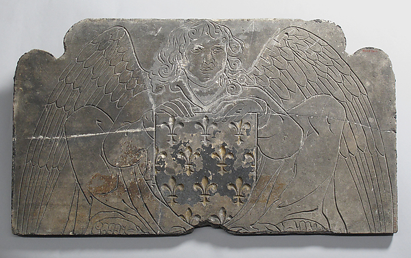 Tomb Slab with an Angel and Coat of Arms
