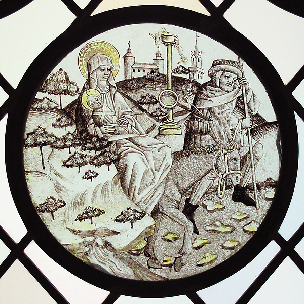 Roundel with the Flight into Egypt by Anonymous