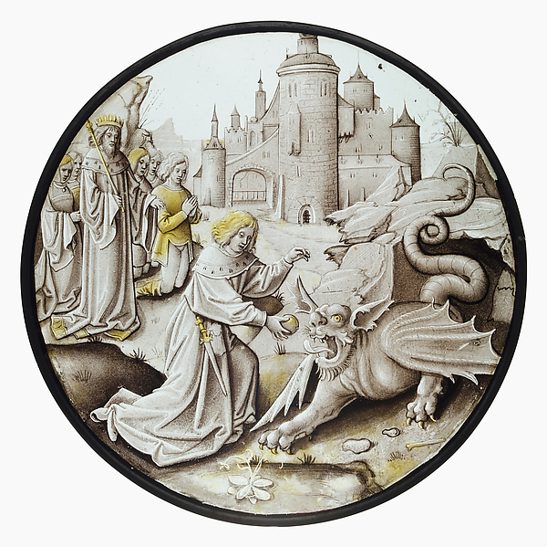 Roundel with Daniel Slaying the Dragon, Pseudo-Ortkens, ca. 1520
