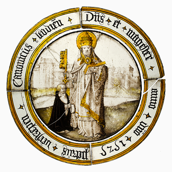 Roundel with Saint Peter as Pope by an unrecorded maker, The Metropolitan Museum of Art