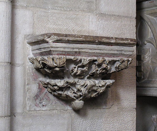 Corbel from the Double Sepulchral Monument of Don Àlvar Rodrigo de Cabrera, Count of Urgell and His Wife Cecília of Foix by an unrecorded maker, The Metropolitan Museum of Art
