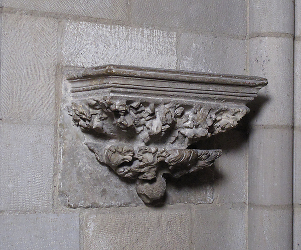 Corbel from the Double Sepulchral Monument of Don Àlvar Rodrigo de Cabrera, Count of Urgell and Viscount of Ager and his wife Cecilia of Foix by an unrecorded maker, The Metropolitan Museum of Art