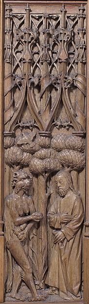 Panel with the Temptation of Christ by an unrecorded maker, The Metropolitan Museum of Art