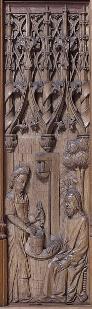 Panel with Christ and the Woman of Samarra by an unrecorded maker, The Metropolitan Museum of Art