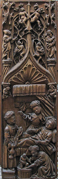 Panel with the Birth of the Virgin by an unrecorded maker, The Metropolitan Museum of Art