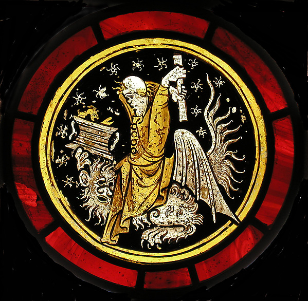 Roundel with Grotesque, ca. 1320–40