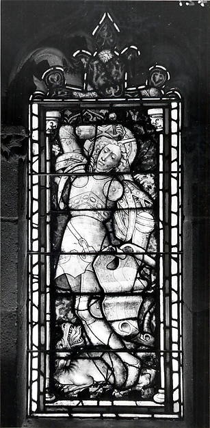 Panel with Saint George and the Dragon by Anonymous