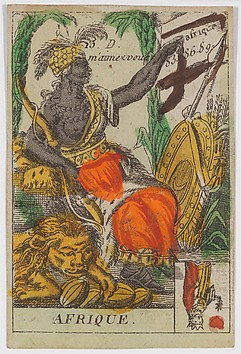 Image for Afrique, from the playing cards (for quartets) "Costumes des Peuples Étrangers"