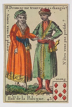 Image for Hab.t de la Pologne, from the playing cards (for quartets) "Costumes des Peuples Étrangers"