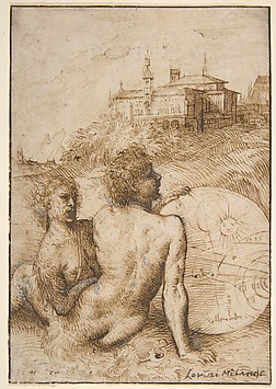Two Satyrs in a Landscape