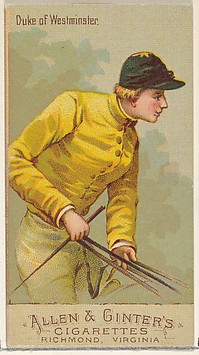 Image for Duke of Westminster, from the Racing Colors of the World series (N22b) for Allen &amp; Ginter Cigarettes