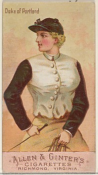Image for Duke of Portland, from the Racing Colors of the World series (N22b) for Allen &amp; Ginter Cigarettes
