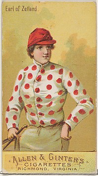 Image for Earl of Zetland, from the Racing Colors of the World series (N22b) for Allen &amp; Ginter Cigarettes