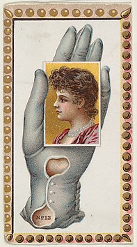 Image for Card Number 13, cut-out from banner advertising the Opera Gloves series (G29) for Allen &amp; Ginter Cigarettes