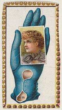 Image for Card Number 18, cut-out from banner advertising the Opera Gloves series (G29) for Allen &amp; Ginter Cigarettes