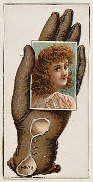 Image for Card Number 23, cut-out from banner advertising the Opera Gloves series (G29) for Allen &amp; Ginter Cigarettes