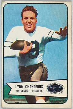 Image for Lynn Chandnois, Pittsburgh Steelers, from the Bowman Football series (R407-6) issued by Bowman Gum