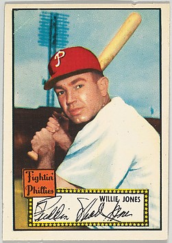 Issued by Topps Chewing Gum Company, Team portrait of 1950 Philadelphia  Phillies, National League Champions, from the Topps Team Pictures series  (R414-4) issued by Topps Chewing Gum Company