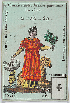 Image for L&#39;Asie from playing cards "Jeu d&#39;Or"