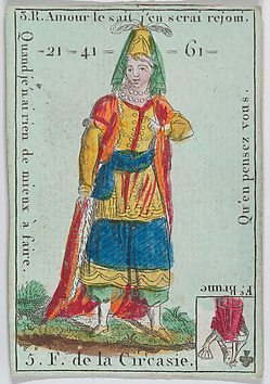 Image for F. de la Circasie from playing cards "Jeu d&#39;Or"
