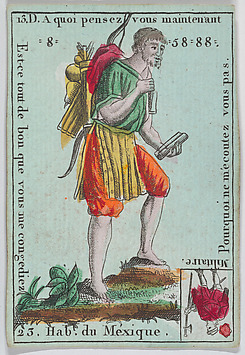 Image for Hab.t du Méxique from playing cards "Jeu d&#39;Or"