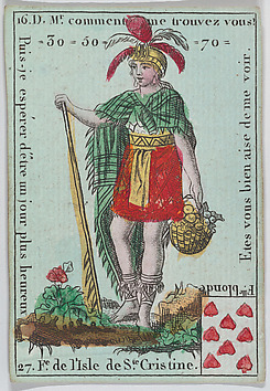 Image for F.e d l&#39;Isle de S.te Cristine from playing cards "Jeu d&#39;Or"