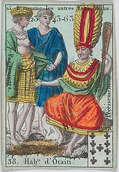 Image for Hab.ts d&#39;Otaiti from playing cards "Jeu d&#39;Or"