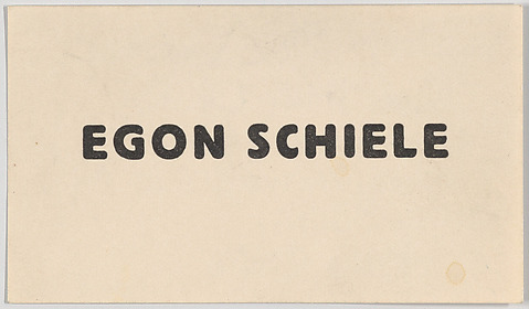 Image for Egon Schiele, calling card