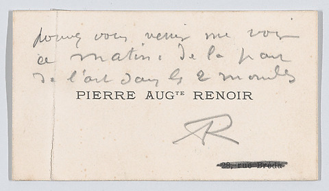 Image for Pierre-Auguste Renoir, calling card