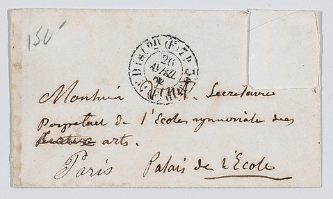 Image for J.A.D. Ingres, calling card envelope
