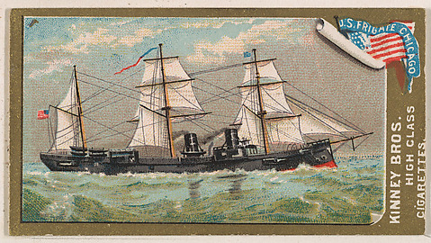 Image for U.S. Frigate Chicago, from the Naval Vessels of the World series (N226) issued by Kinney Bros.