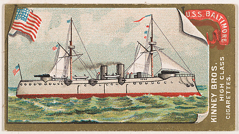 Image for U.S.S. Baltimore, from the Naval Vessels of the World series (N226) issued by Kinney Bros.