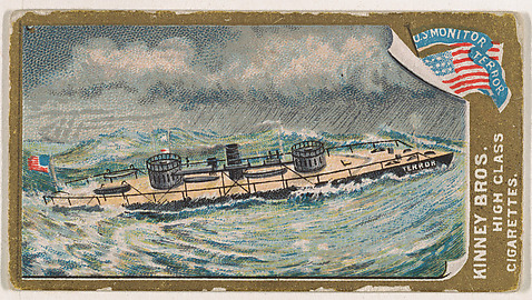 Image for U.S. Monitor Terrror, from the Naval Vessels of the World series (N226) issued by Kinney Bros.