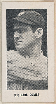 Earl Combs from the Baseball Players photo series (W502), Commercial photolithograph